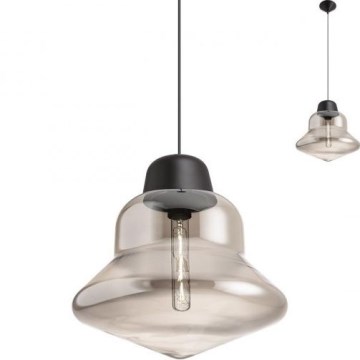 Redo 01-1771 - Lestenec na vrvici AMNO 1x/E27/42W/230V pr. 33 cm siva