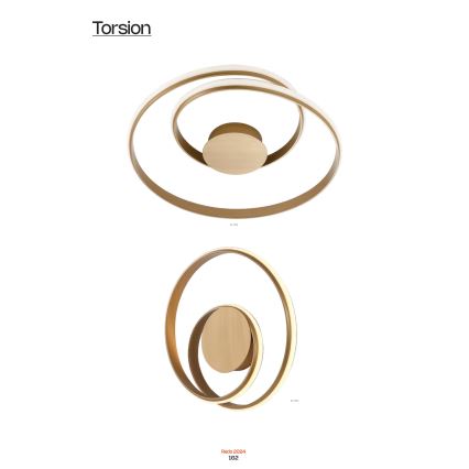 Redo 01-1789 - Zatemnjiva LED stenska svetilka TORSION LED/27W/230V, premera 40 cm, bela