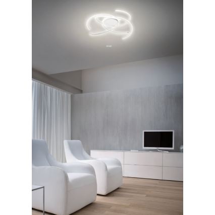 Redo 01-1801 - LED Zatemnitvena stropna svetilka ALIEN LED/60W/230V 3000K pr. 70 cm bela