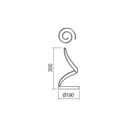 Redo 01-1815 - LED namizna svetilka TORSION LED/11W/230V bela