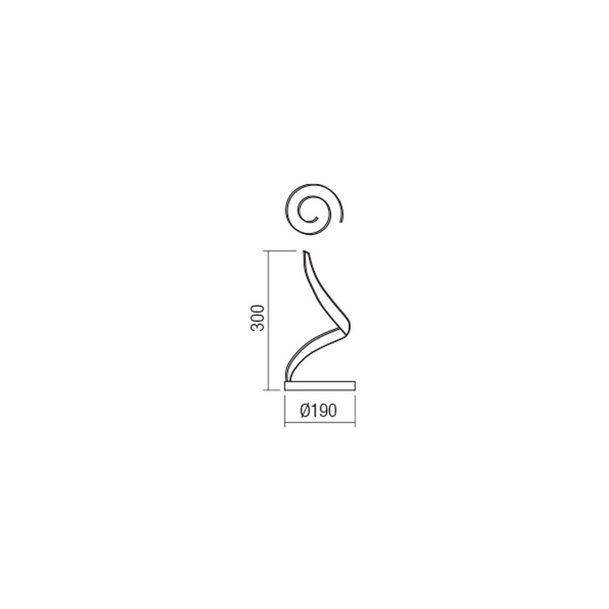 Redo 01-1816 - LED Namizna svetilka TORSION LED/11W/230V 3000K bronasta