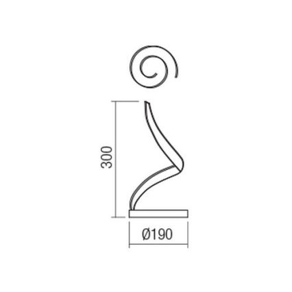Redo 01-1816 - LED namizna svetilka TORSION LED/11W/230V bronasta