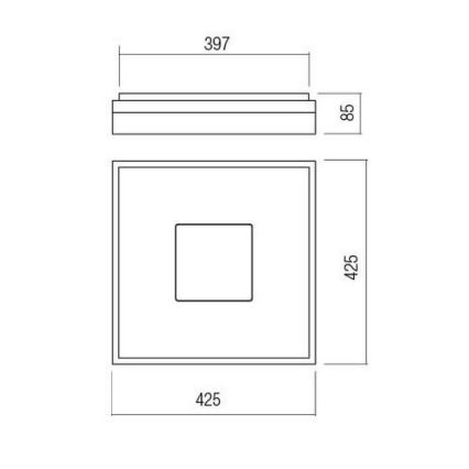 Redo 01-1998 - Zatemnljivo LED stropno svetilo MAYA LED/42W/230V 42,5x42,5 cm zlato