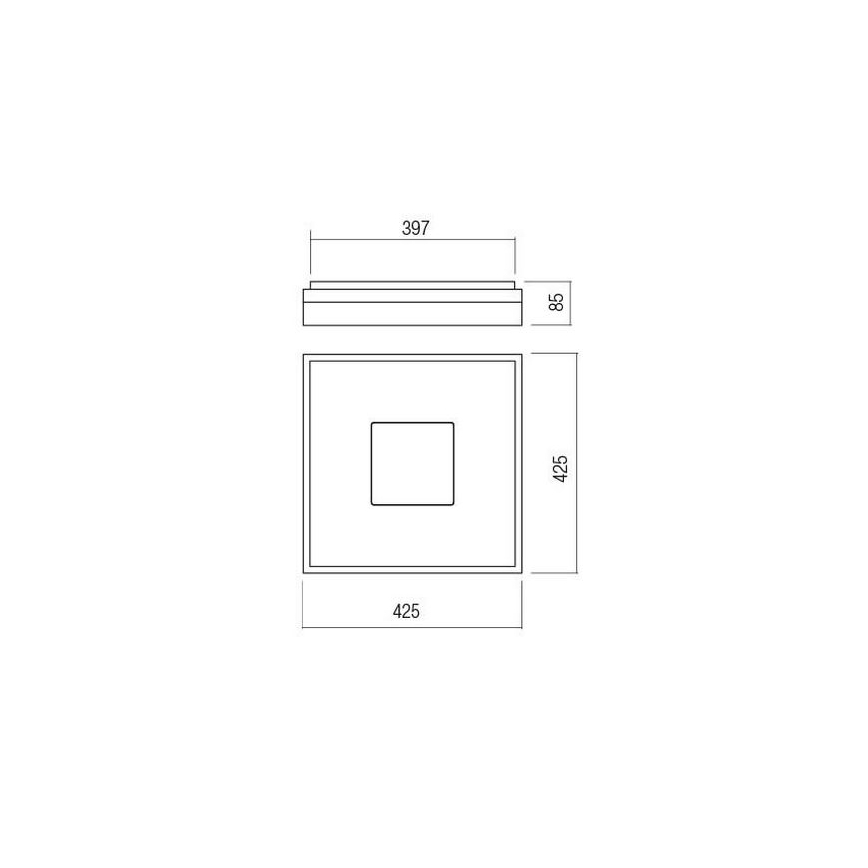 Redo 01-1998 - Zatemnljivo LED stropno svetilo MAYA LED/42W/230V 42,5x42,5 cm zlato
