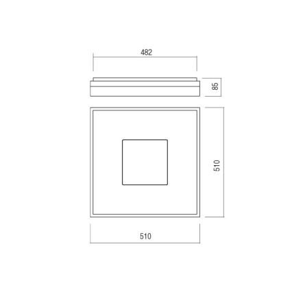 Redo 01-2000 - Zatemnjiva LED stropna svetilka MAYA LED/55W/230V 51x51 cm zlata