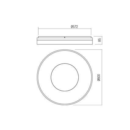 Redo 01-2004 - zatemnjiva LED stropna svetilka MAYA LED/75W/230V premer 60 cm zlata