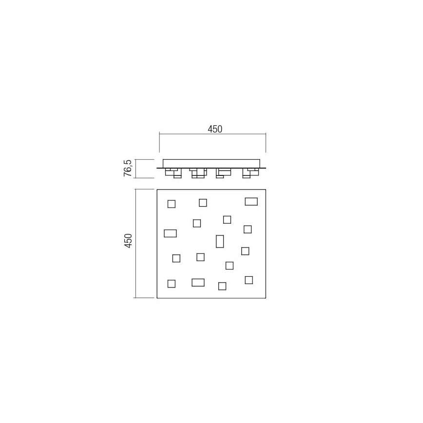 Redo 01-2016 - LED Stropna svetilka PIXEL LED/48W/230V 3000K 45x45 cm bela
