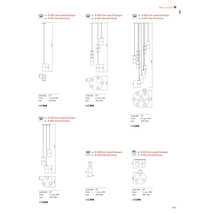 Redo 01-2027 - Lestenec na vrvici IWI 9xE27/42W/230V črna