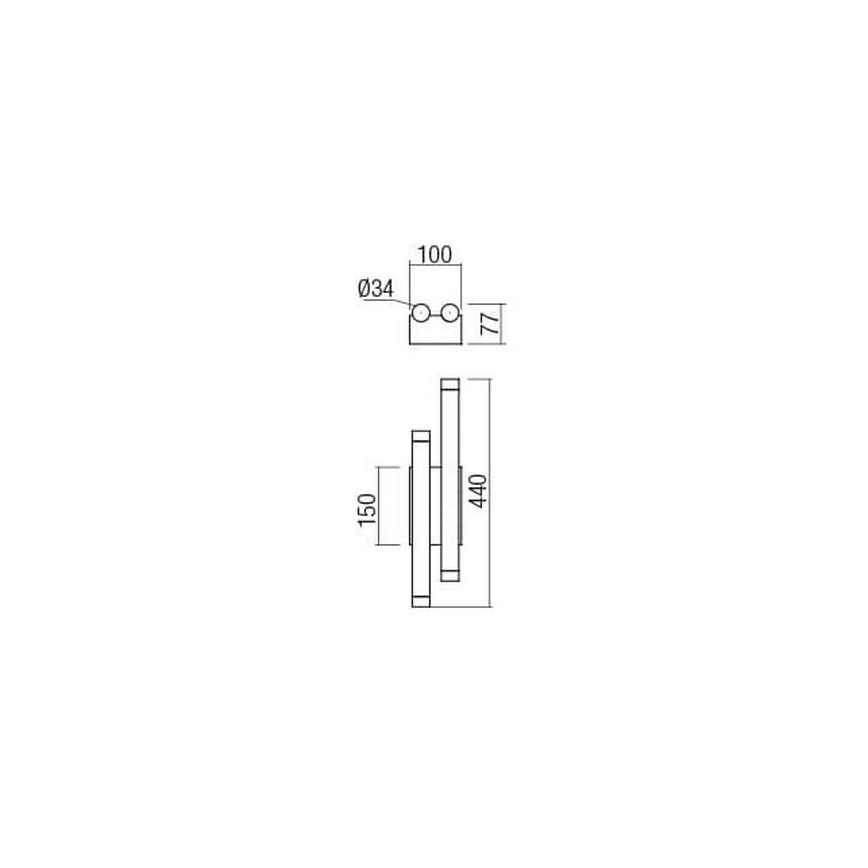 Redo 01-2034 - LED Stenska svetilka MADISON 4xLED/4W/230V baker