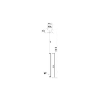 Redo 01-2043 - LED Lestenec na vrvici MADISON LED/4W/230V zlata