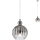 Redo 01-2063 - Lestenec na vrvici PLUMEN 1x/E14/40W/230V pr. 15 cm siva