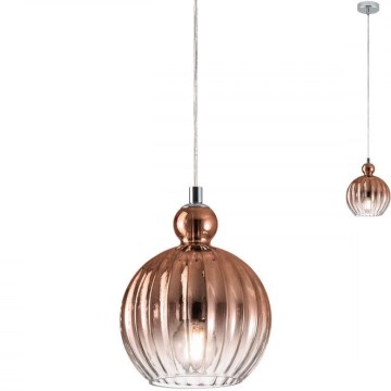 Redo 01-2064 - Lestenec na vrvici PLUMEN 1xE14/40W/230V pr. 15 cm baker