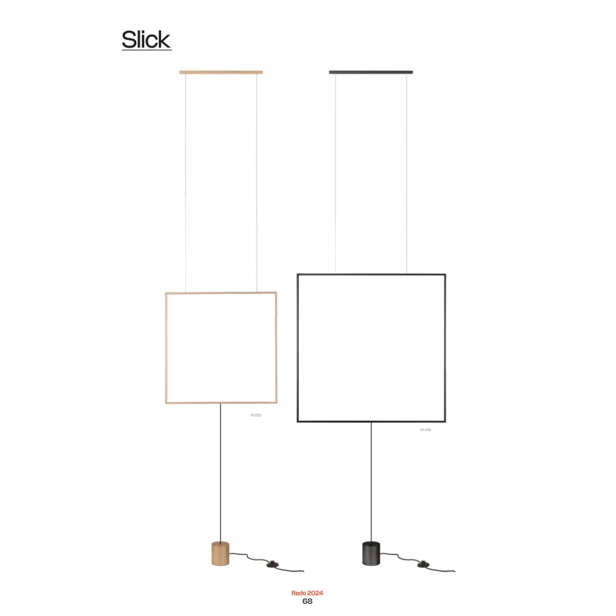 Redo 01-2134 - LED Talna svetilka SLICK LED/28W/230V črna