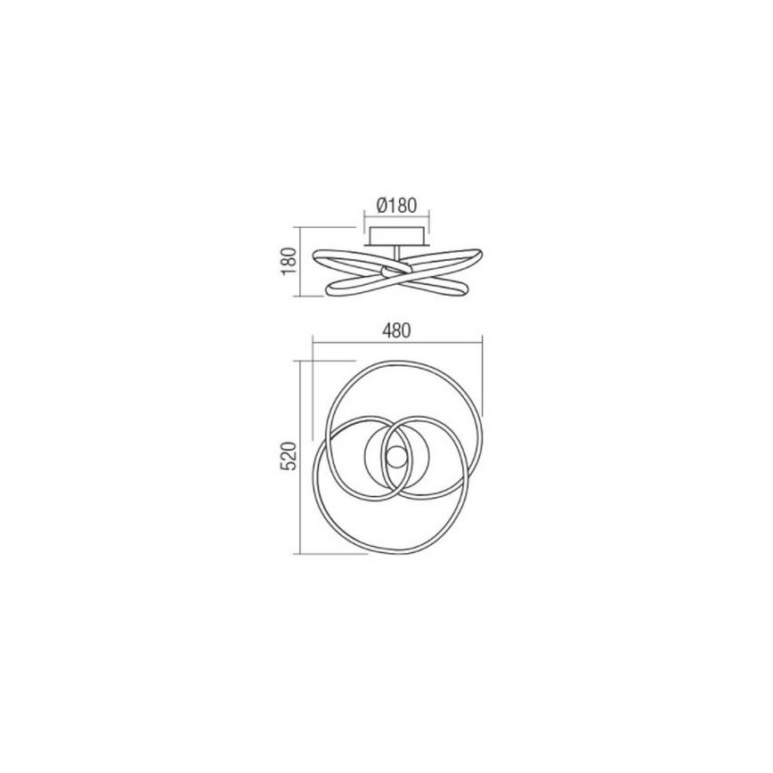 Redo 01-2189 - LED Zatemnitvena stropna svetilka SINTRA LED/40W/230V