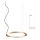 Redo 01-2203 - LED Lestenec na vrvici UNION LED/34W/230V CRI 90 3000K pr. 60 cm zlata