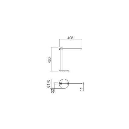 Redo 01-2212 - LED Zatemnitvena namizna svetilka na dotik OMEO LED/5,5W/230V 3000/4500/6500K bela