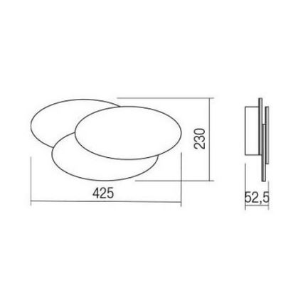 Redo 01-2297 - LED stensko svetilo GAMER LED/36W/230V belo