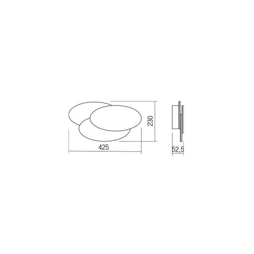Redo 01-2297 - LED stensko svetilo GAMER LED/36W/230V belo