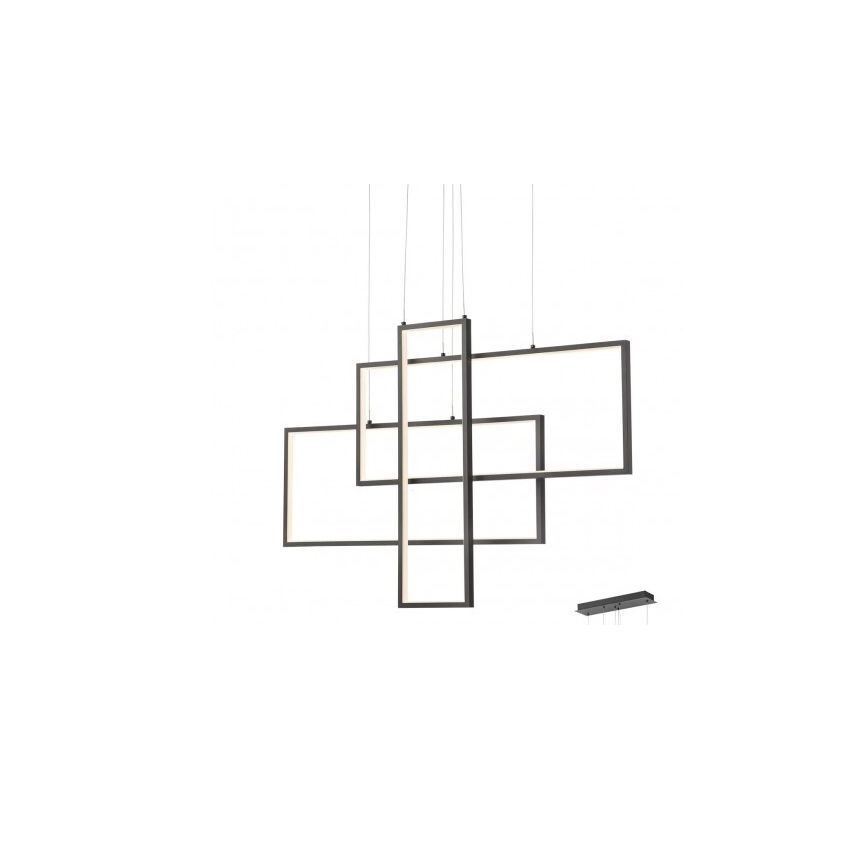 Redo 01-2315 - LED Zatemnitveni lestenec na vrvici PLANA LED/60W/230V črna