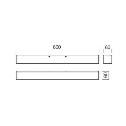 Redo 01-2327 - LED Kopalniška svetilka za ogledalo THELA LED/17W/230V 60 cm CRI 90 IP44