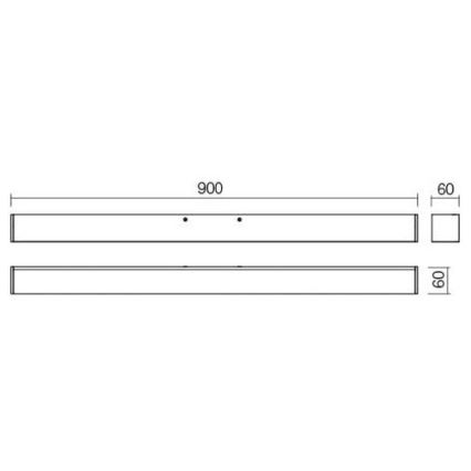 Redo 01-2328 - LED osvetlitev za kopalniško ogledalo THELA LED/25W/230V 90 cm CRI 90 IP44 sijajni krom