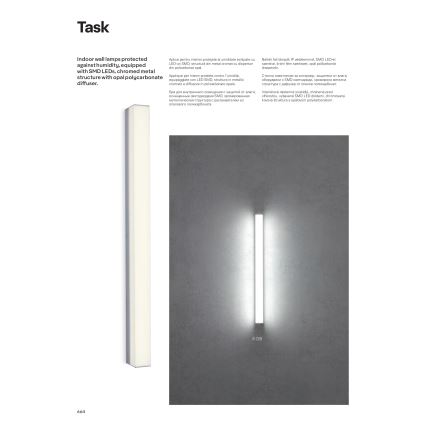 Redo 01-2331 - LED kopalniško ogledalo TASK LED/24W/230V 120 cm CRI 90 IP44 sijajni krom