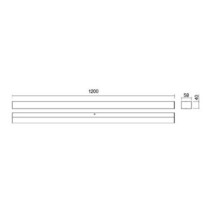 Redo 01-2331 - LED kopalniško ogledalo TASK LED/24W/230V 120 cm CRI 90 IP44 sijajni krom