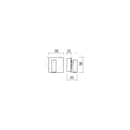 Redo 01-2338 - LED Stenski reflektor TOMIX LED/3,2W/230V bela