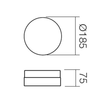 Redo 01-237 - Stropna svetilka TEO 1xE14/28W/230V pr. 18,5 cm