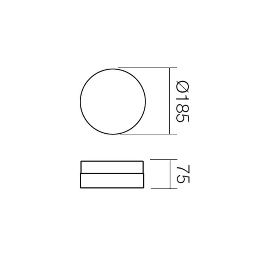 Redo 01-237 - Stropna svetilka TEO 1xE14/28W/230V pr. 18,5 cm