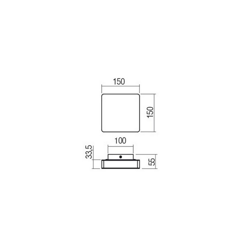 Redo 01-2384 - LED stensko svetilo TABLET LED/11W/230V 3000K CRI 90 črna