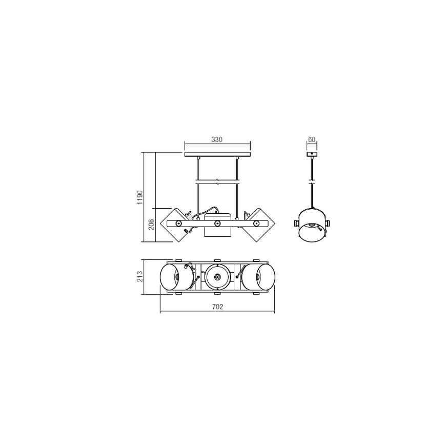 Redo 01-2403 - Lestenec na vrvici POOH 3xE27/42W/230V bukev