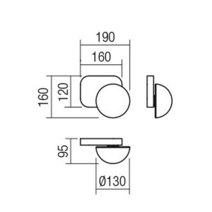 Redo 01-2469 - Stenska svetilka LUMIEN 1xG9/10W/230V zlata/bela