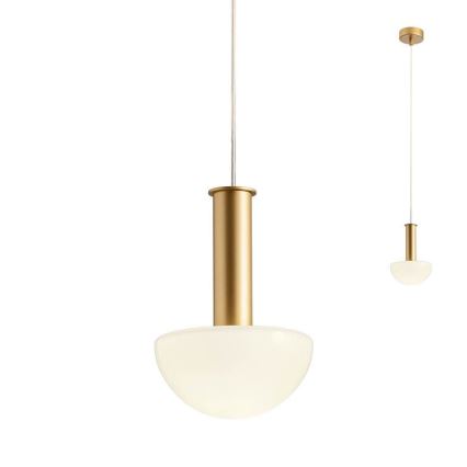Redo 01-2474 - Viseča svetilka na vrvici LUMIEN 1xG9/10W/230V premer 13 cm zlata/bela