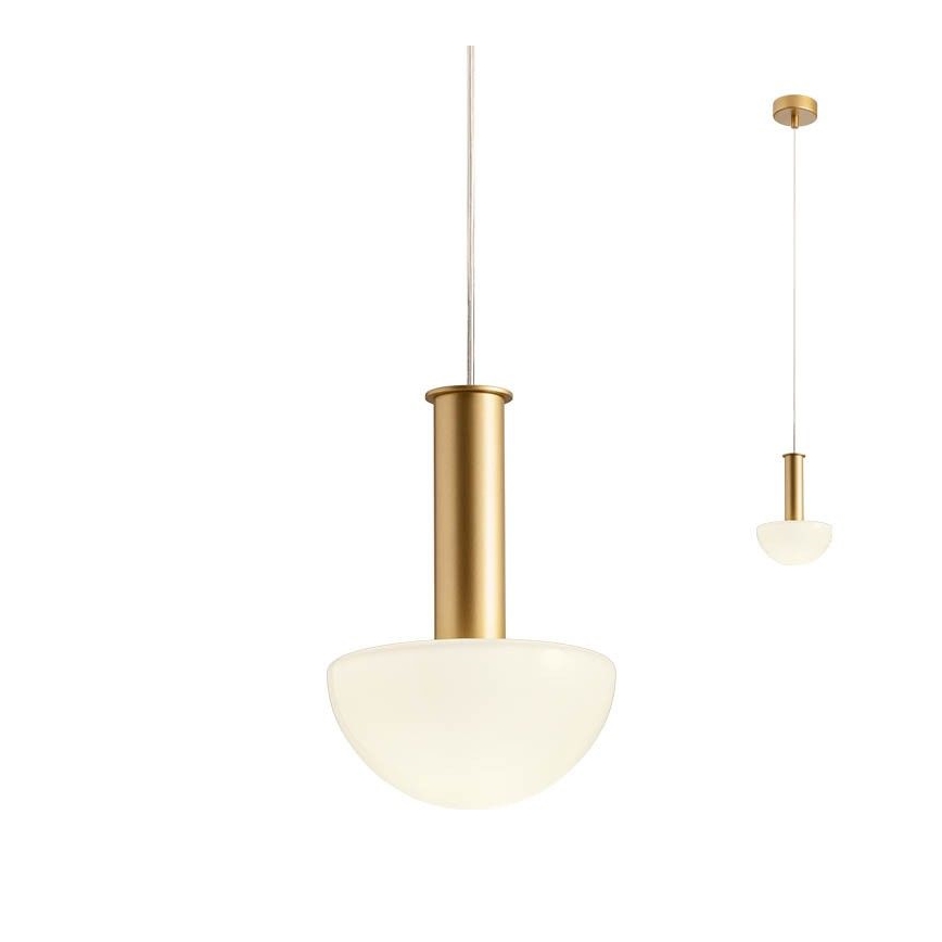 Redo 01-2474 - Viseča svetilka na vrvici LUMIEN 1xG9/10W/230V premer 13 cm zlata/bela