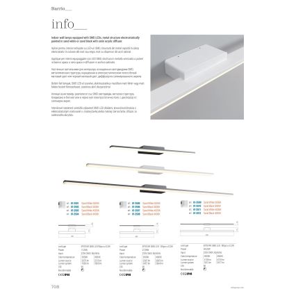 Redo 01-2507 - LED Kopalniška luč za osvetlitev ogledala BARRIO LED/27,39W/230V 90 cm CRI 90 IP44 bela
