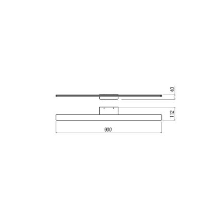Redo 01-2507 - LED Kopalniška luč za osvetlitev ogledala BARRIO LED/27,39W/230V 90 cm CRI 90 IP44 bela