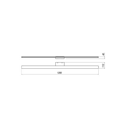 Redo 01-2512 - LED Kopalniška luč za osvetlitev ogledala BARRIO LED/34,32W/230V 120 cm CRI 90 IP44 črna