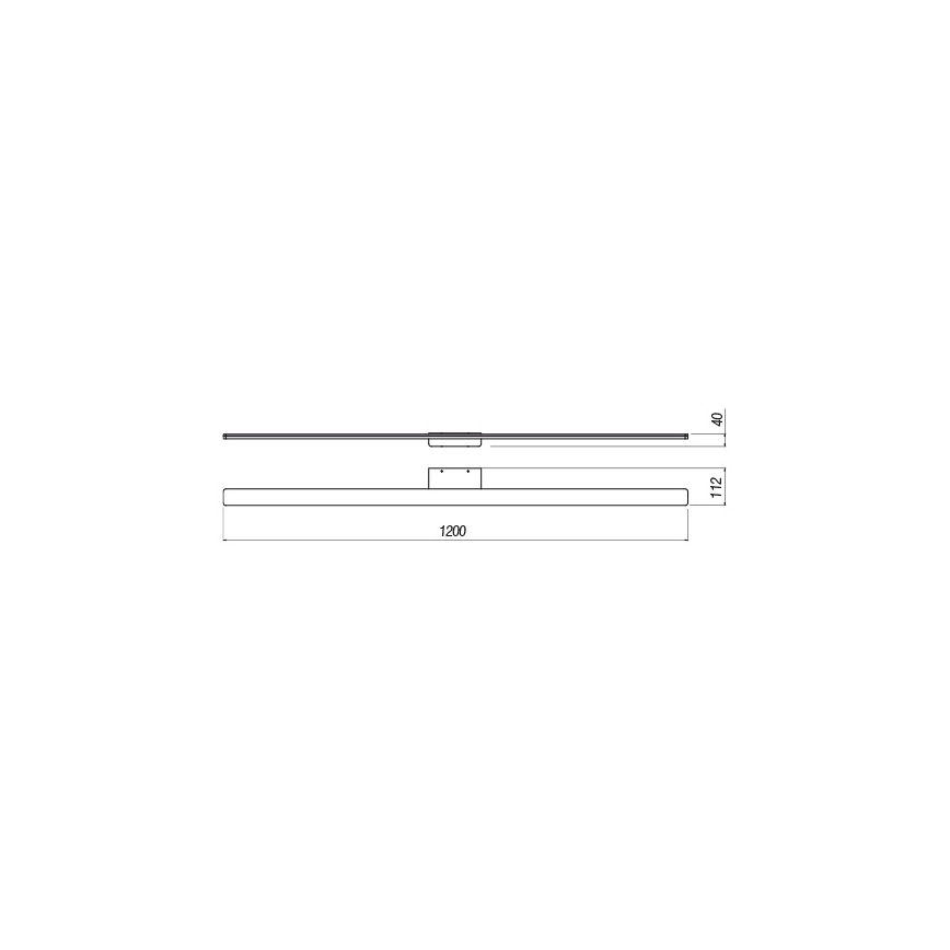 Redo 01-2512 - LED Kopalniška luč za osvetlitev ogledala BARRIO LED/34,32W/230V 120 cm CRI 90 IP44 črna