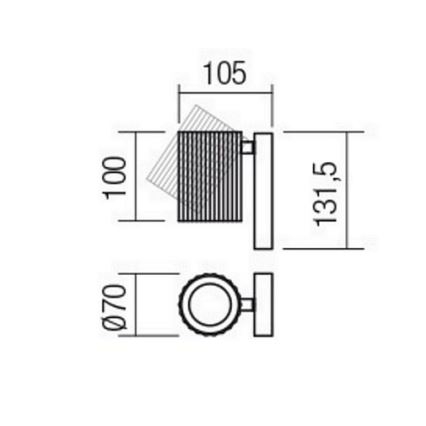 Redo 01-2548 - Stensko točkovno svetilo DELPHI 1xGU10/7W/230V belo