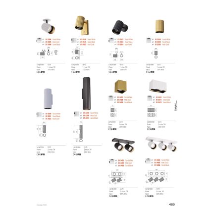 Redo 01-2585 - Točkovna svetilka DELPHI 1xGU10/7W/230V, premer 7 cm, zlata