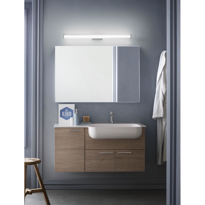 Redo 01-2593 - LED osvetlitev kopalniškega ogledala RIGAL LED/18W/230V 4000K 91 cm CRI 90 IP44 sijajni krom/bela