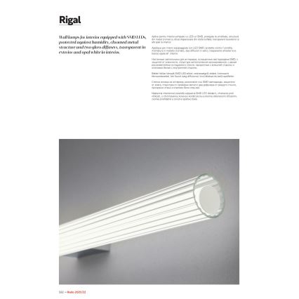 Redo 01-2593 - LED osvetlitev kopalniškega ogledala RIGAL LED/18W/230V 4000K 91 cm CRI 90 IP44 sijajni krom/bela