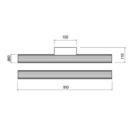 Redo 01-2593 - LED osvetlitev kopalniškega ogledala RIGAL LED/18W/230V 4000K 91 cm CRI 90 IP44 sijajni krom/bela
