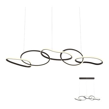 Redo 01-2599 - LED zatemljiv lestenec na kablu BIAS LED/108,6W/230V 3000K CRI 90 črna