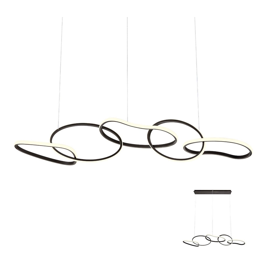 Redo 01-2599 - LED zatemljiv lestenec na kablu BIAS LED/108,6W/230V 3000K CRI 90 črna