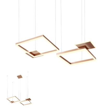 Redo 01-2613 - Zatemnljiv LED viseči lestenec na žici SIGUA LED/110W/230V CRI 90 rjav