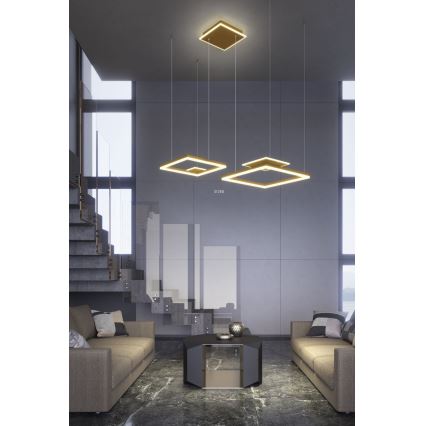 Redo 01-2615 - LED zatemljiv lestenec na kablu SIGUA LED/137W/230V CRI 90 zlati