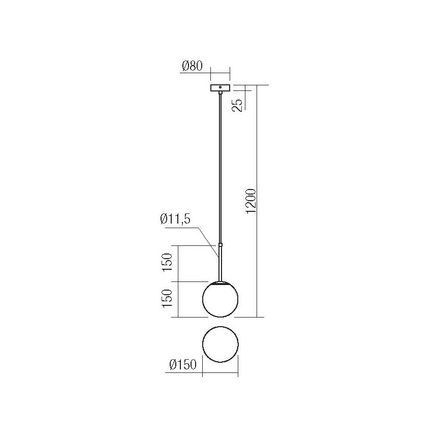 Redo 01-2623 - Lestenec na vrvici NIVA 1xE14/28W/230V