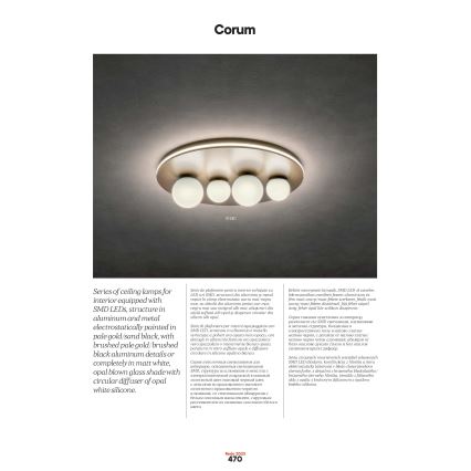 Redo 01-2657 - LED stropna svetilka CORUM LED/48W/230V 3000K CRI 90 bela